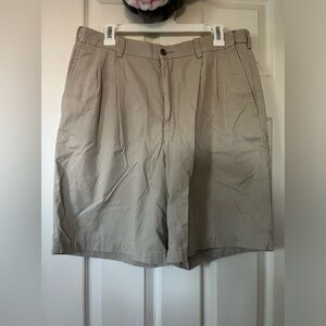 savane men’s flat front dress khaki shorts